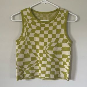 Retro checkered crop top